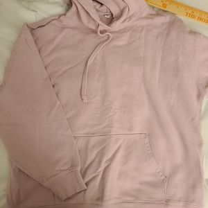 Uniqlo light weight pink cotton hoodie.
